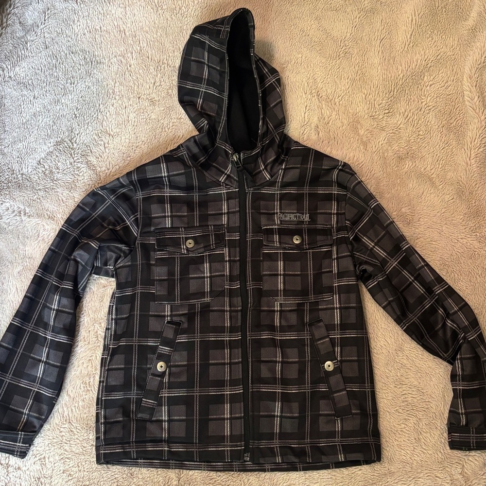Pacific Trail Black and Gray Lightweight Shirt Jacket